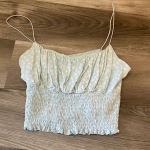 Blue flower crop top